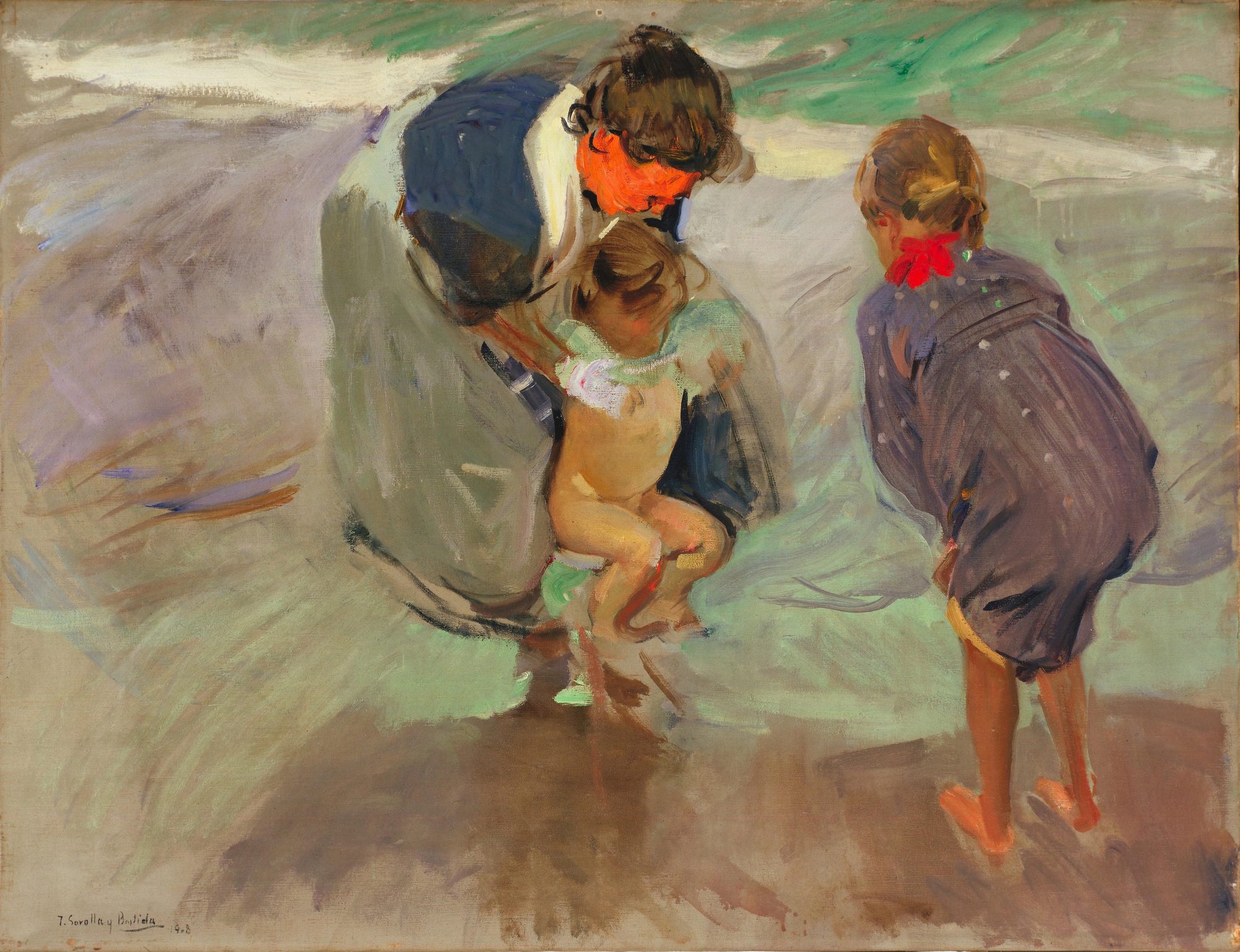 On the beach, Joaquin Sorolla