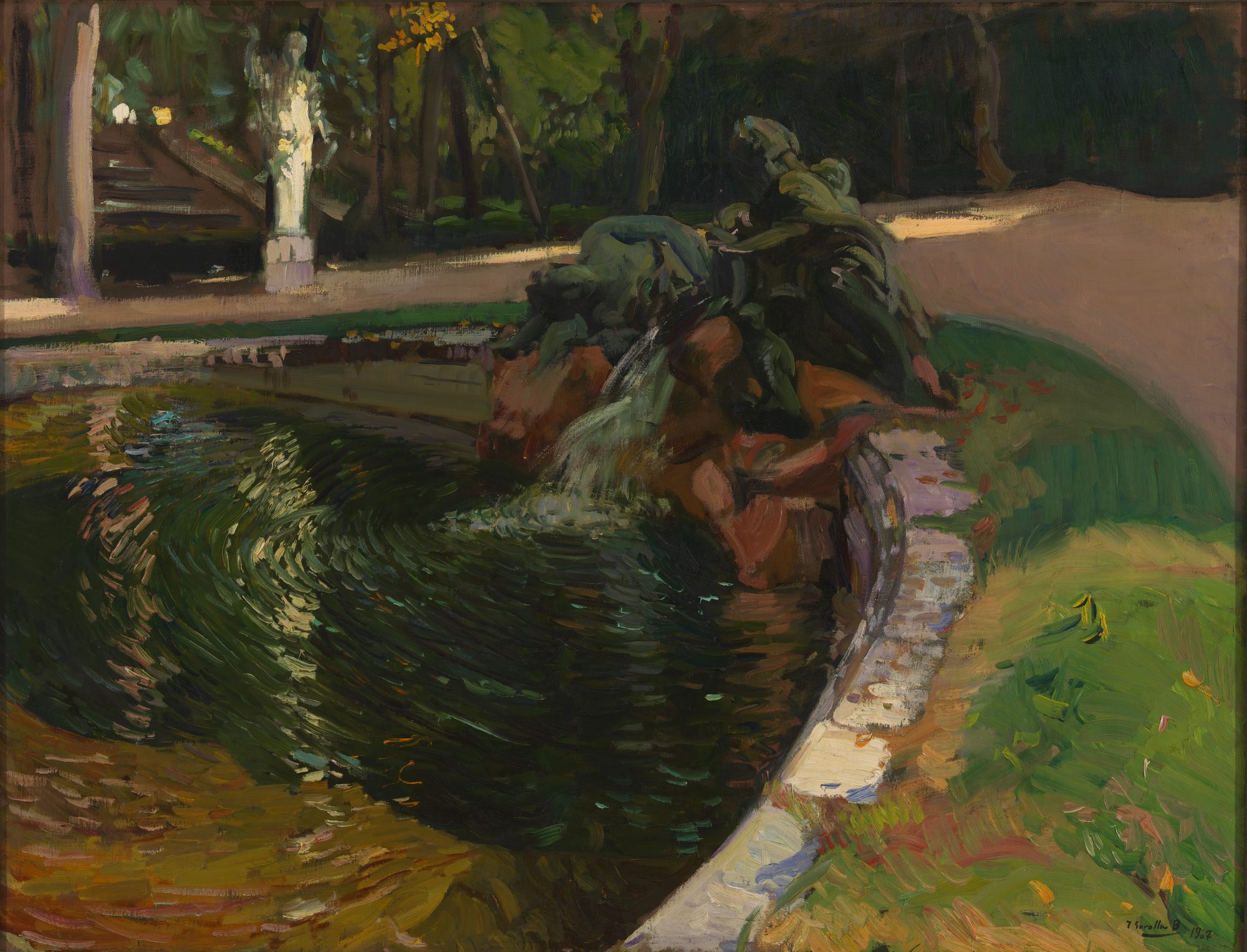 Fountain in the forest, La Granja, Joaquin Sorolla